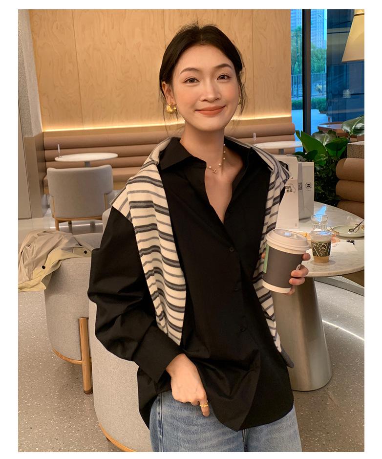 Rongtai Dongli French Chic Cool-Touch Non-Iron Women's Shirt - Spring/Summer 2026 Casual Top