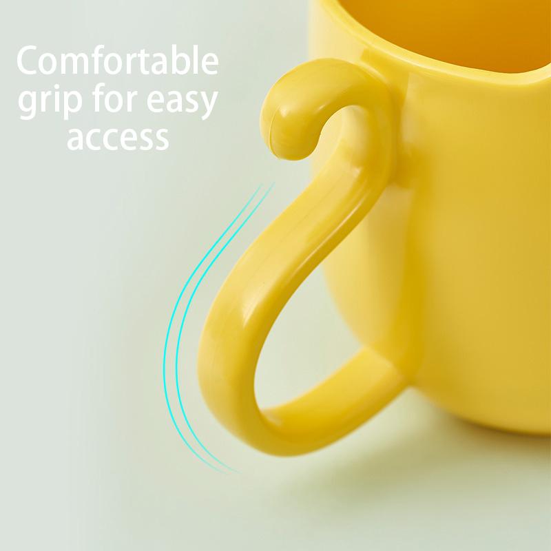 Cute Cartoon Gargle Cup for Kids Milk Coffee Cup with Handle Travel Thickened Plastic Wash Mug Perfect Gift Cup for Children