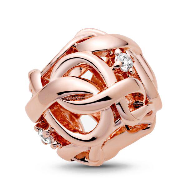 

New Authentic Copper Rose Gold Dragonfly Eye Flower Charm Suitable For Original Arm Bracelet Accessories Women Jewelry Piece