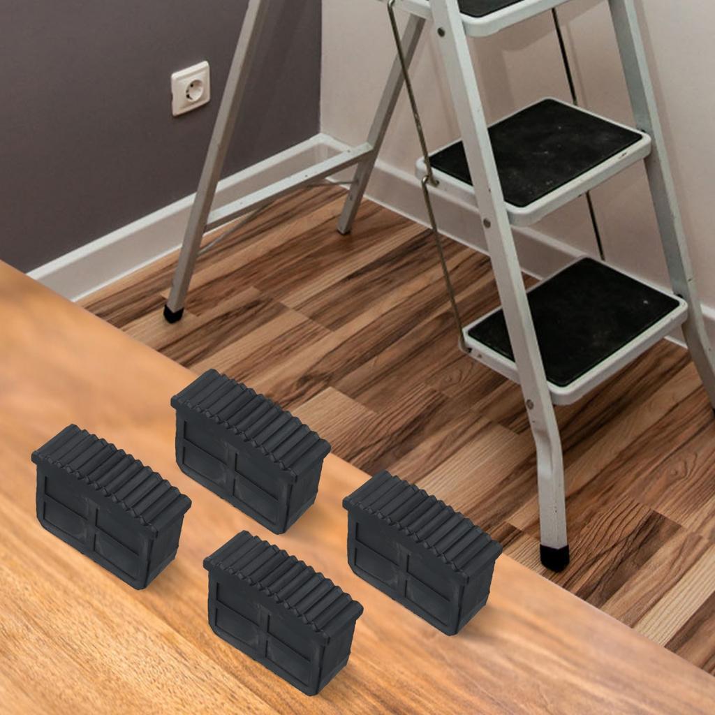 4 Pcs Non Slip Rubber Ladder Feet Pads for Enhanced Stability and Protection