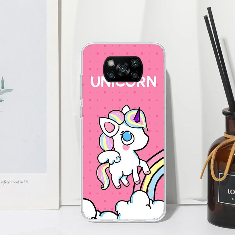 

Pink Unicorn Rainbow Phone Case For Xiaomi Poco X7 X6 X5 M7 M8 Pro F7 Ultra Redmi 15C 15 13C 13 12C 12 10 10C 10A Art Fundas Poc Xiaomi Poco M8