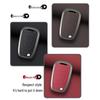 Compatible with 23 SAIC MAXUS V80 Models: Metal Key Cover with Genuine Leather Buckle.