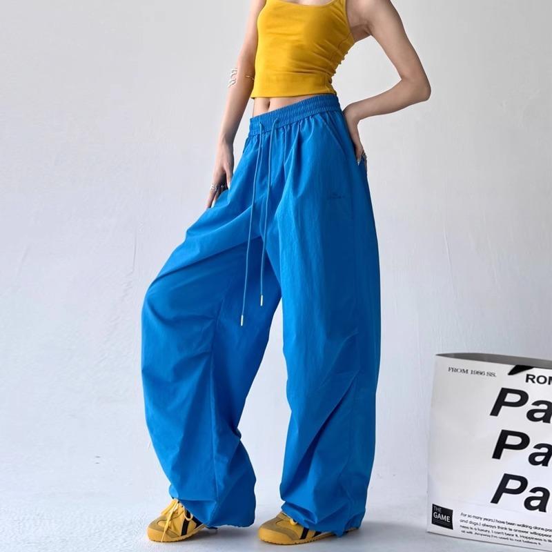 Overalls women's new loose dopamine hiphop pants pleated wide-leg casual sweatpants