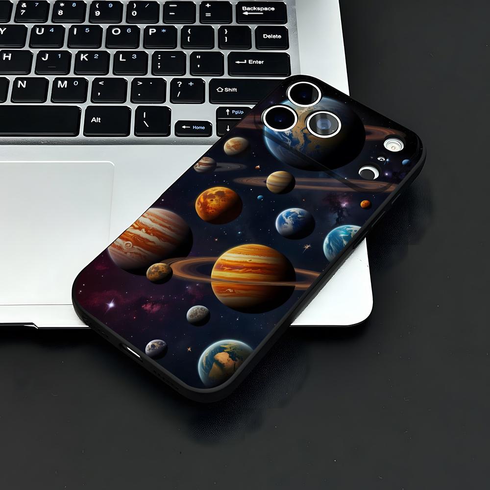 

Space Planet Phone Case For IPhone 17 Air 16 E Pro Max 15 14 13 Mini 12 Pro 11 Max Plus Black Soft Shell iPhone17 Air