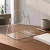 Acrylic Brochure Display Stand Stable Triangular Support Countertop OpenFrame