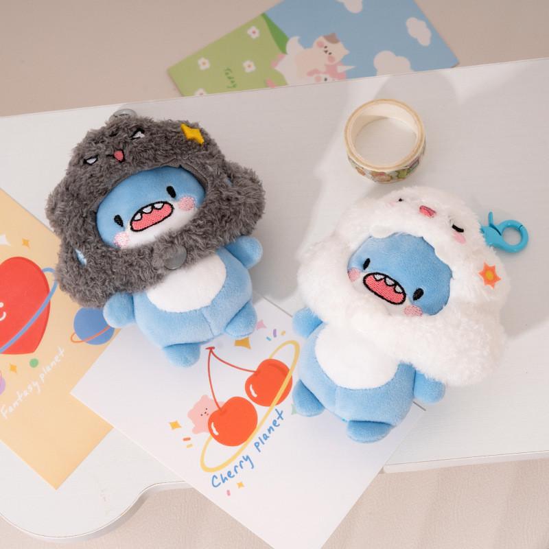 Cloud Shark Mood Plush Keychain Pendant Cute Small Pendant Gift Collectible
