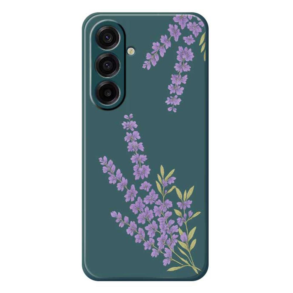 

For Samsung Galaxy A17 5G/A17 4G Case Lavender Pattern Printing Straight Edge TPU Phone Back Cover