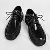 Spring new youth low-top casual shoes trendy lace-up thick-soled glossy men's shoes