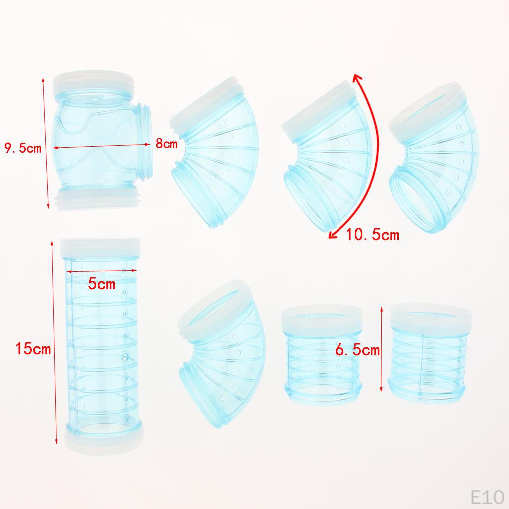 Hamster Tube Tunnel Toy Hideout Plastic Cage Playing Hut for Gerbil Rat Mice Small