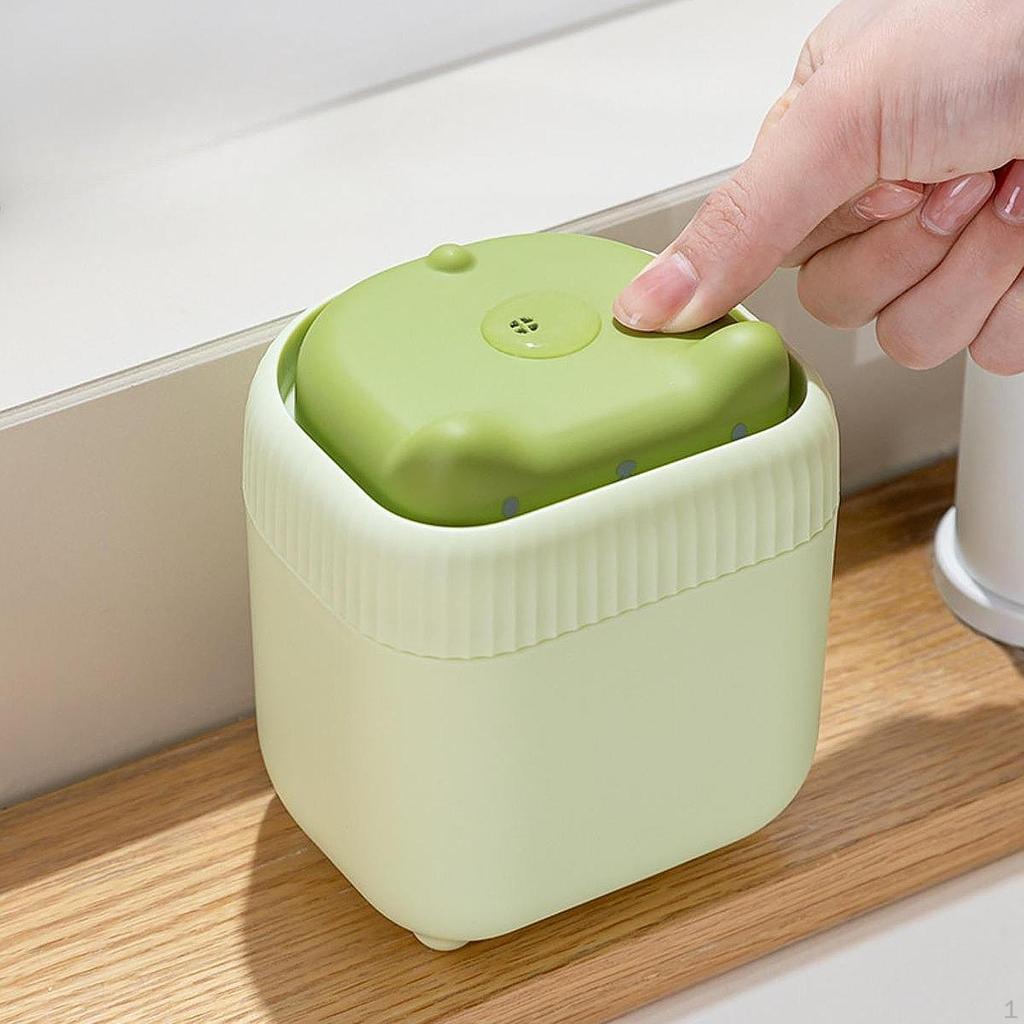 Dish Soap Dispenser with Sponge Holder for Kitchen, Freestanding Pump Bottle