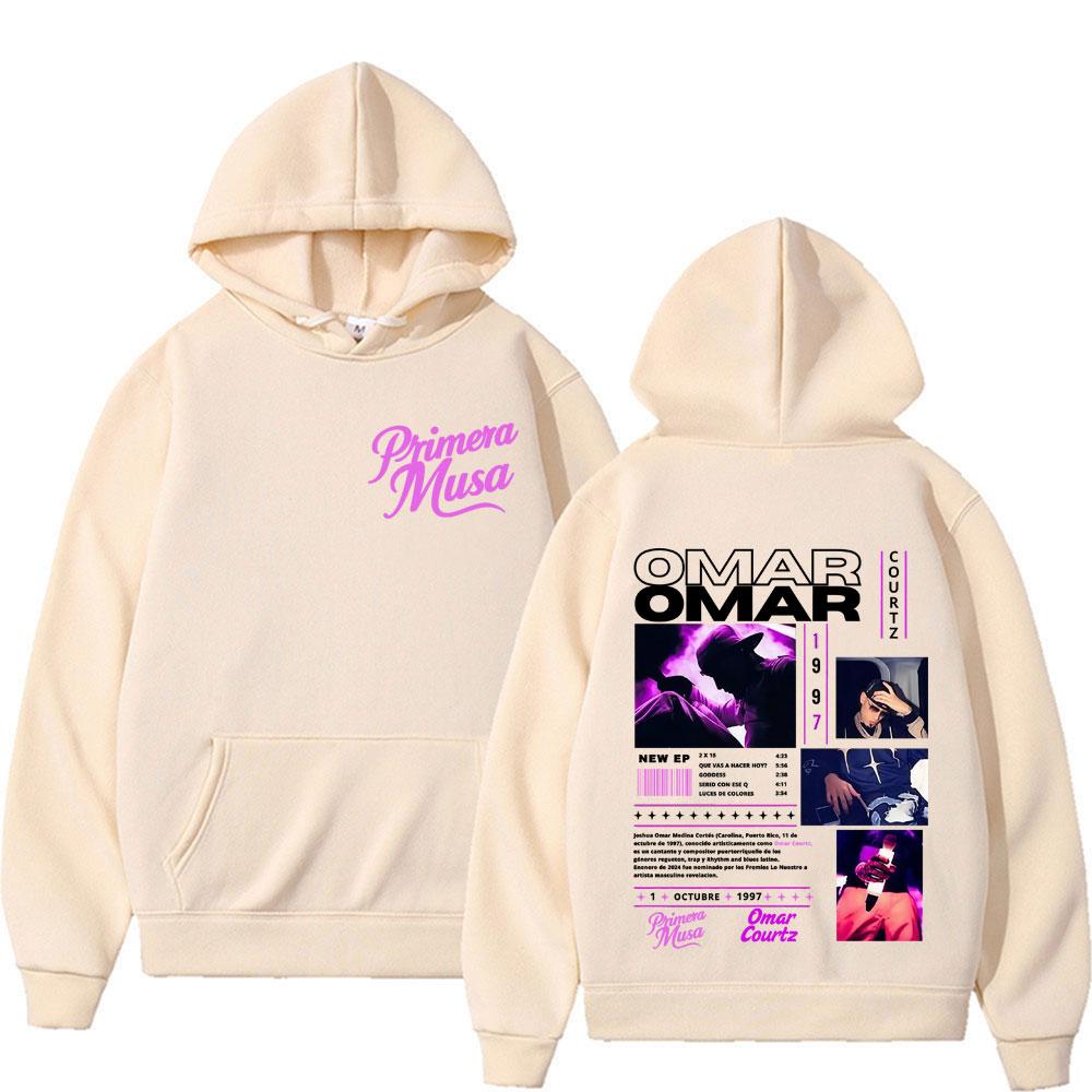 Omar Courtz Primera Musa Album Tour Graphic Hoodies Men Women Long Sleeve Hip Hop Punk Trend Hoodie Oversized Casual Sweatshirts