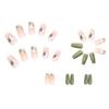 Artificial Nails Medium-length False Nails Summer Dreamy Two-color Gradient Nail Art Wear Nail Three-dimensional Pearl Five-petal Flower