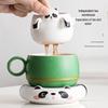 Panda Ceramic Filter Tea Mug with Coaster