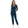 Velvet Velour Tracksuit Set Women Soft Stretch Lounge Zip Up Hoody and Jogger Pants Relaxed Sports Outfit