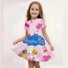 Summer Kids Paw Patrol Ruffle Dress Cuteed Casual Soft Lightweight Material Suitable For Outdoor And Holiday Use