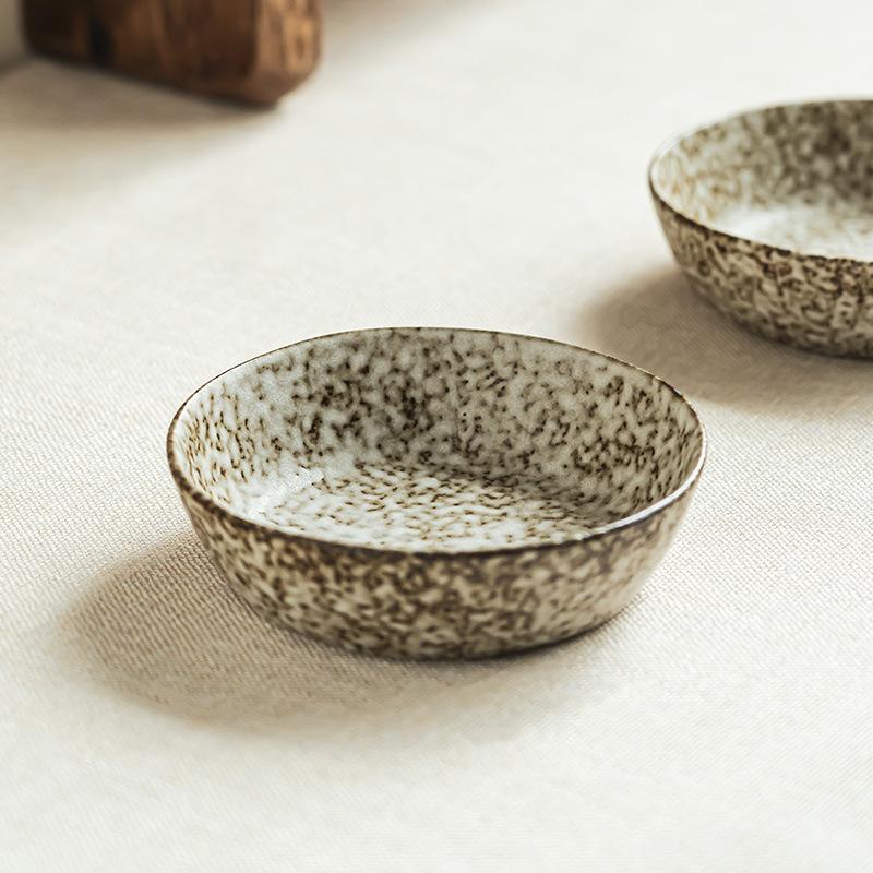 Retro Stone Pattern Ceramic Bowl Practical Ramen Bowl Vegetable Bowl Household Fruit Salad Bowl Round Deep Bowl Tableware