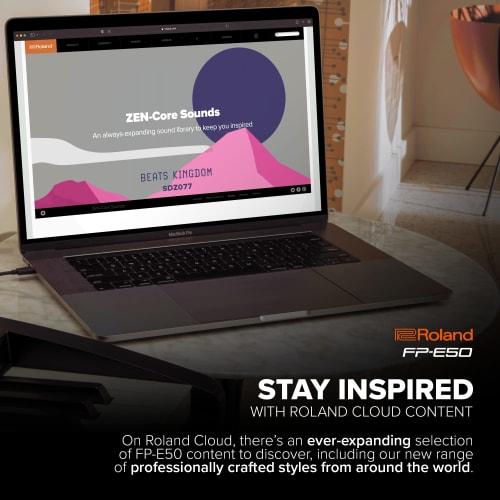 Roland FP-E50-BK Multifunctional Portable Digital Piano with 88 Keys, Black