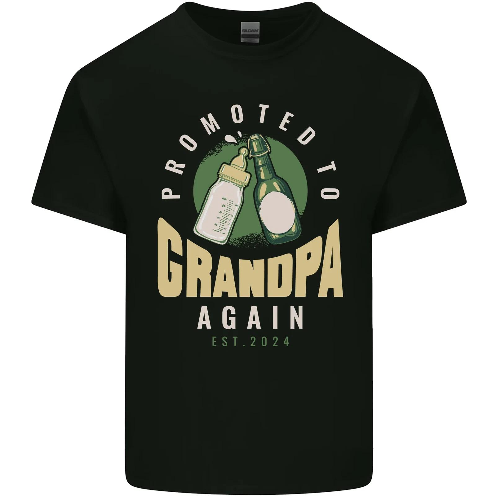 Promoted to Grandpa Est. 2024 Kids T-Shirt Childrens 4XL
