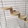 Yousheng 1 Set Hamster Ladder High Stability Detachable Solid Climbing Stairs Birds Parrot Exercise Perches Stand for Home Use