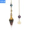 Mixed Aura Natural Spirit Pendulum Crystal Pendant Yoga Gold-plated Buddha Meditation Idea Concentrated Jewelry