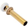 Wash Basin Sink Drain Anti Clogging Bathroom Drainer Stopper Accessories Non Overflow Gold(Flap with Hole )