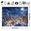 Christmas Village Scene Decoration Background Winter Photography Backdrop Decorations For Photo Studio Photo Booth Christams Party