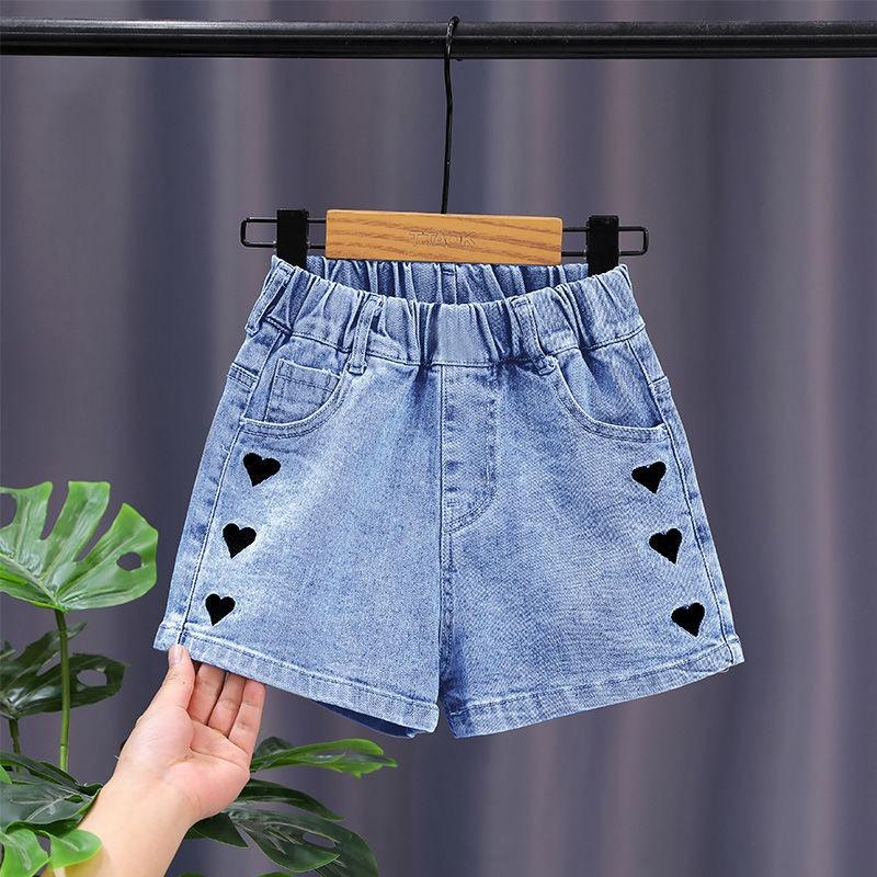 Summer Kids Short Denim Shorts for Girls Fashion Girl Short Princess Jeans Children Pants Girls Shorts Flower Girls Clothing