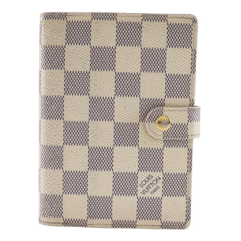 

LOUIS VUITTON Agenda PM Notebook cover R20706 White Damier Azur Canvas unisex Used
