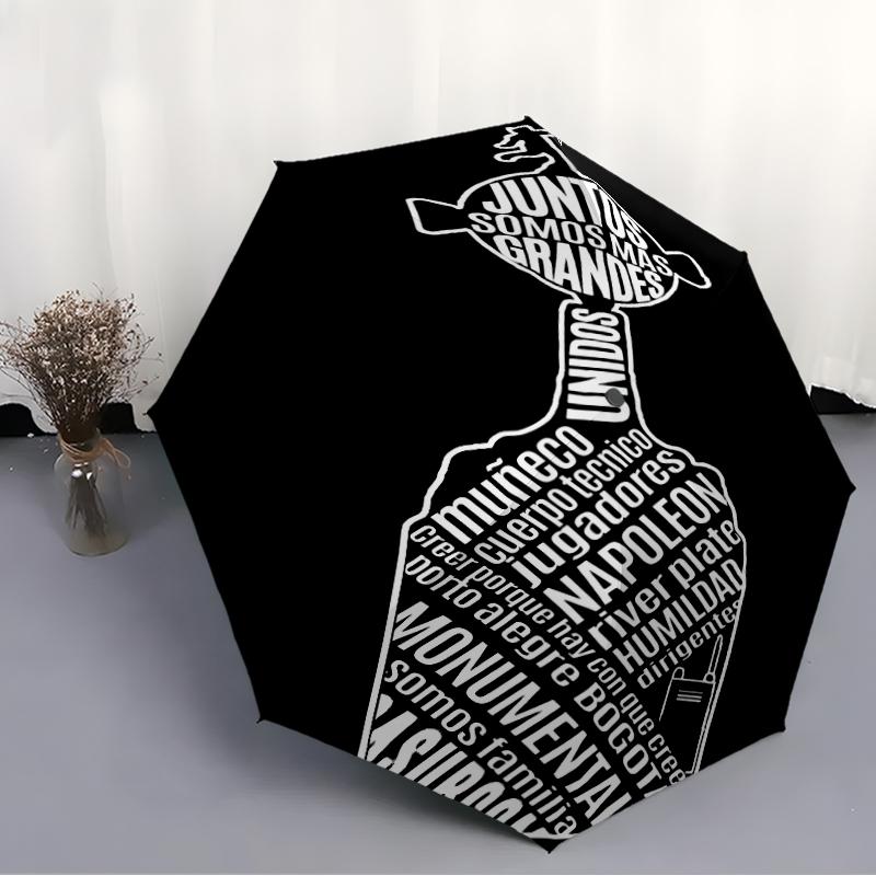 Printed Club Atlético River Plate Printed Folding Umbrella,Outdoor,Leisure,And Travel Umbrella,Durable Umbrella Fabric,Birthday And Holiday Gift