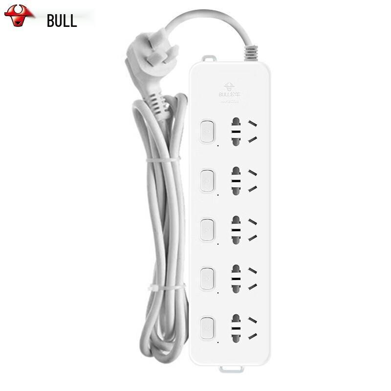 BULL GN-312 Overload Protection 5-Socket Power Strip CN Plug (adapter Included)