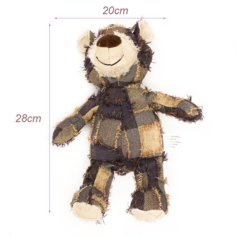 Plush Squeaky Beggar Bear Puppy Dog Toy Bite Resistant Pet Toys for Small Medium Dogs French Bulldog Beagle Mascotas Accessories