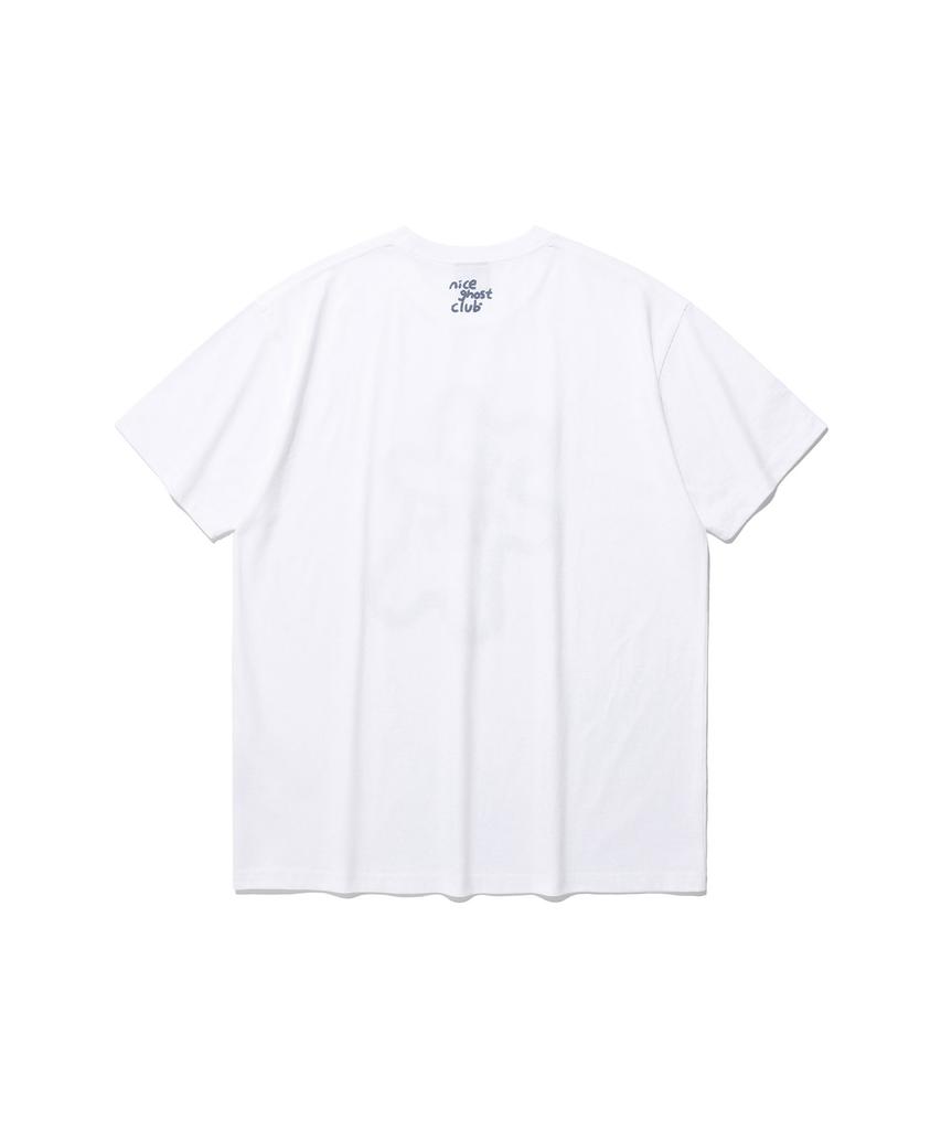 NICEGHOSTCLUB Spray Print Tee_White(Ng2Emut508A)