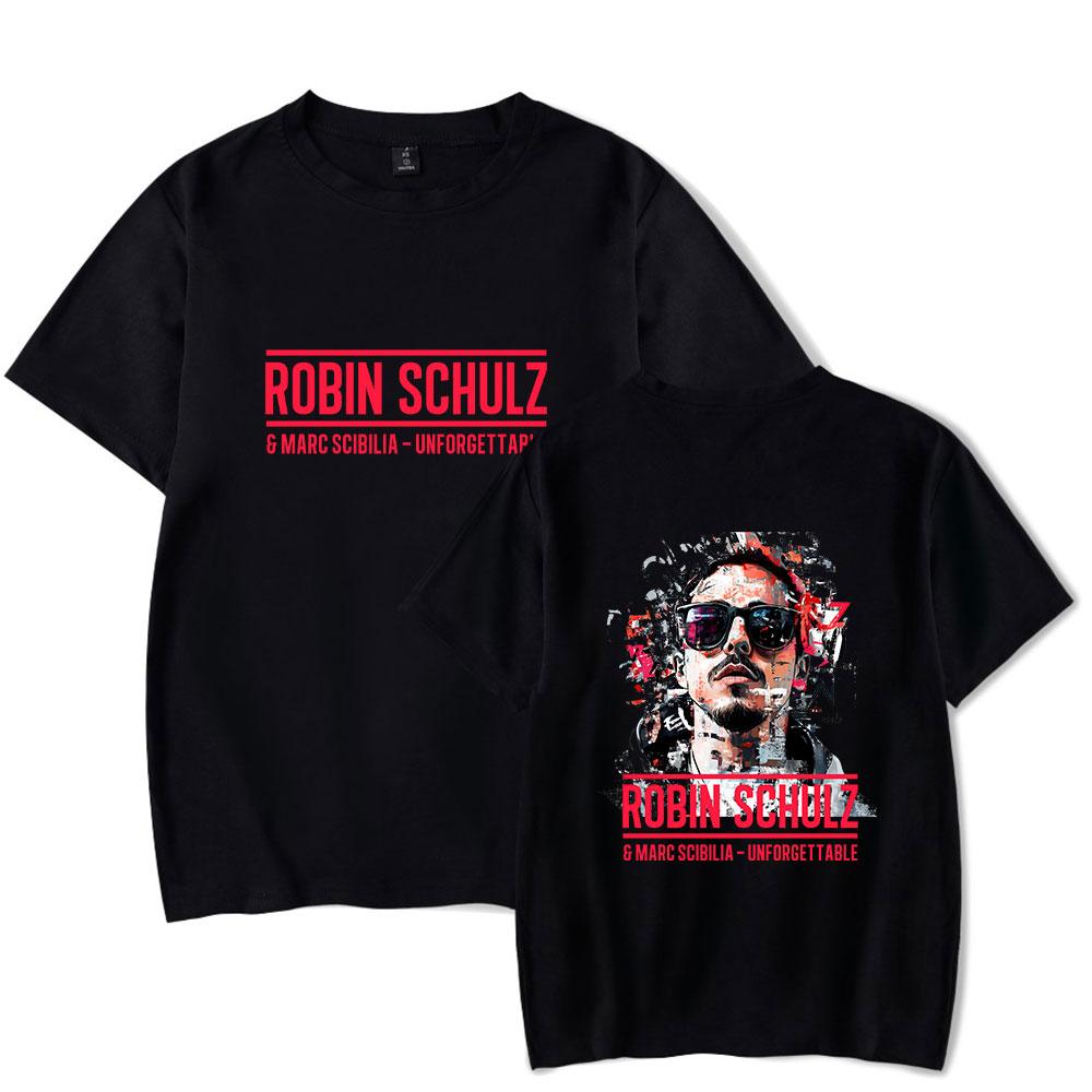 Футболки для женщин и мужчин Футболка с принтом Robin Schulz Летняя повседневная одежда для женщин и мужчин Модные футболки XS