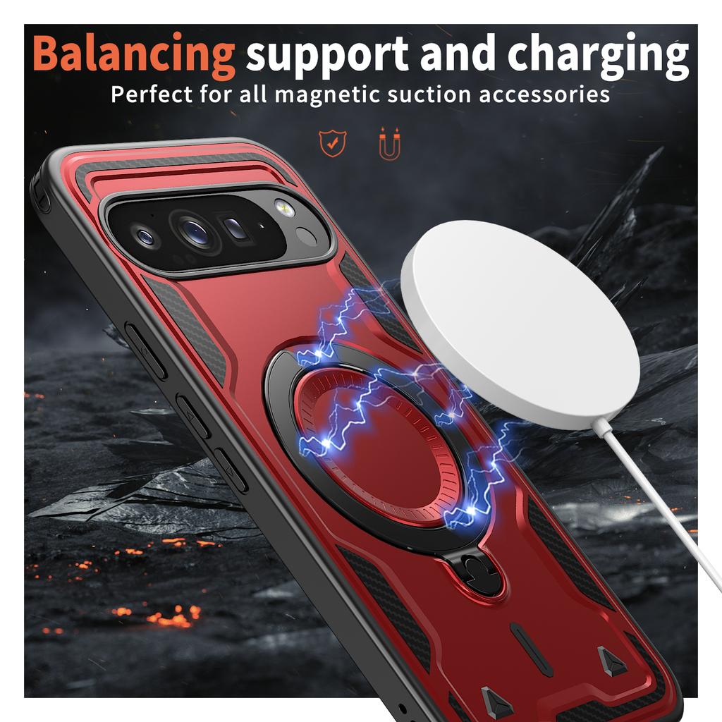 Heavy-duty Kickstand Phone Case for Google Pixel 10 9 Pro XL 9A 10A Covers Shockproof Armor Magnetic Stand Protective Back Cover