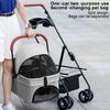 Pet Stroller, Folding Dog Stroller, Pet Folding Stroller, 4 Wheels Dog/Cat Puppy Stroller, Travel Carrier for Small/Medium