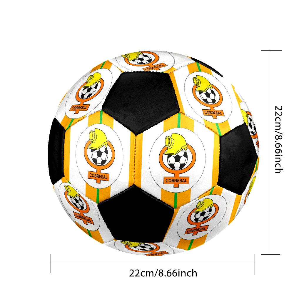 SIZE 5 Cobreloa Soccer Ball Colorful All Ages Machine Stitched PVC Competition Ready Durable High-Bounce