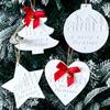 Christmas Heart Round Tree Star Shaped Hanging Ornament Mold DIY Xmas Party Decor Making Plaster Resin Silicone Molds Craft Gift