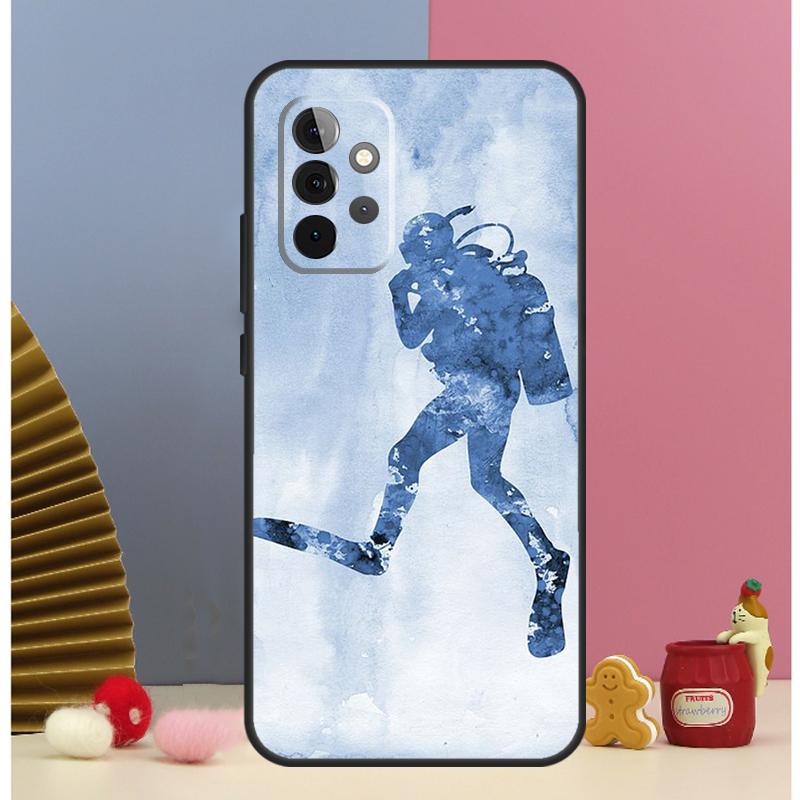 Scuba Diver Diving Case For Samsung Galaxy A52 A72 A13 A33 A53 A14 A24 A34 A54 A15 A25 A51 A71 A12 A32 Cover