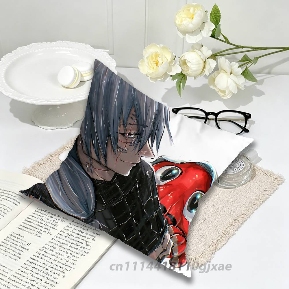 Jujutsu Kaisen Mahito Pillow Case For Home Bedroom Car Office Decoration Living Room Sofa Cushion Cover Suitable