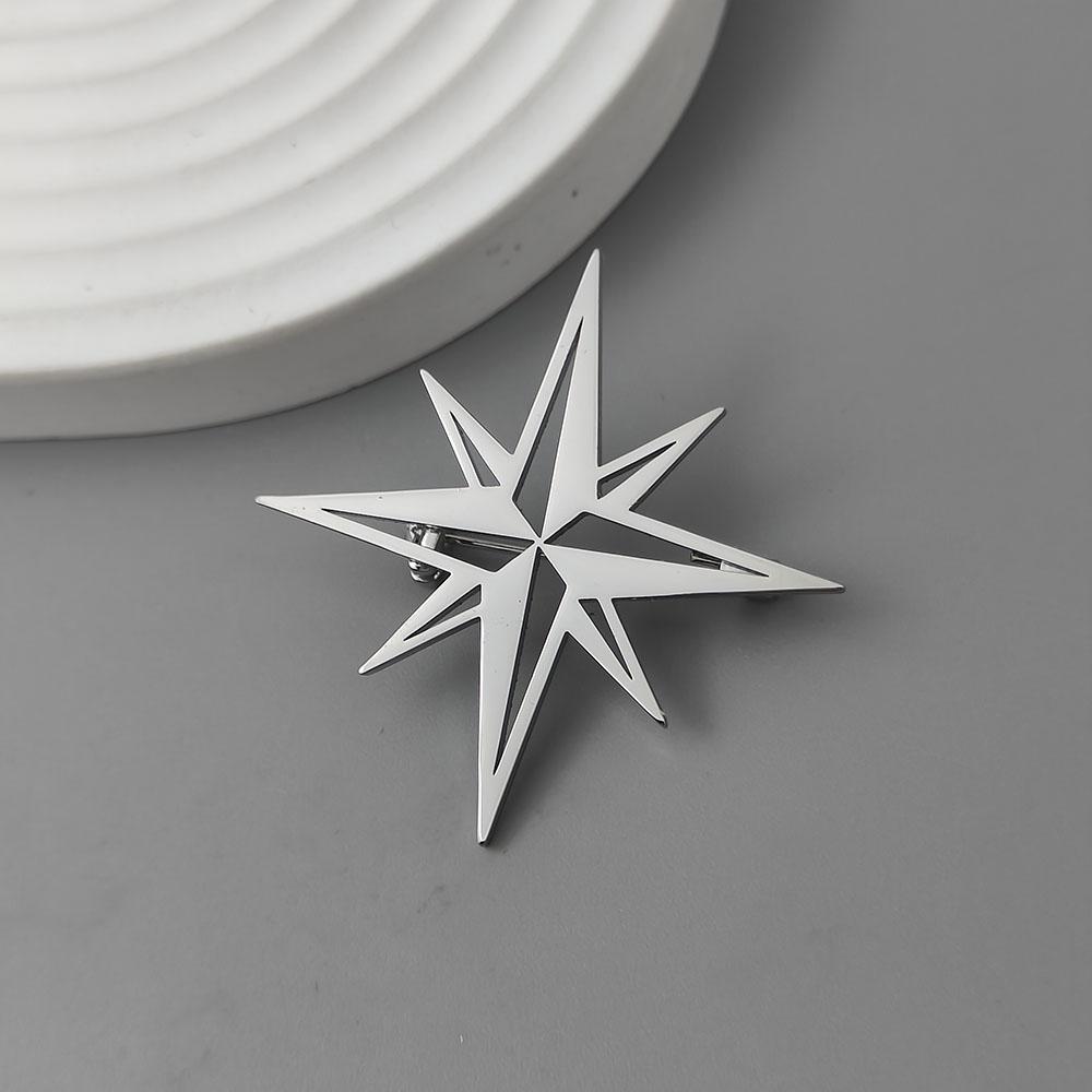 Stellar Mango Element Stainless Steel Brooch, Classic Fashion Badge, Banquet/Speech/Business Universal Lapel Jewelry.