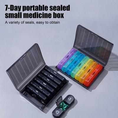 Weekly Pill Organizer Storage Box Food Grade BPA Free Large Capacity Multiple