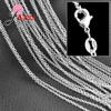 Wholesale 1PC 22 Inches Fine Real Pure 925 Sterling Silver Unisex Jewelry Necklace Chains With Lobster Clasps