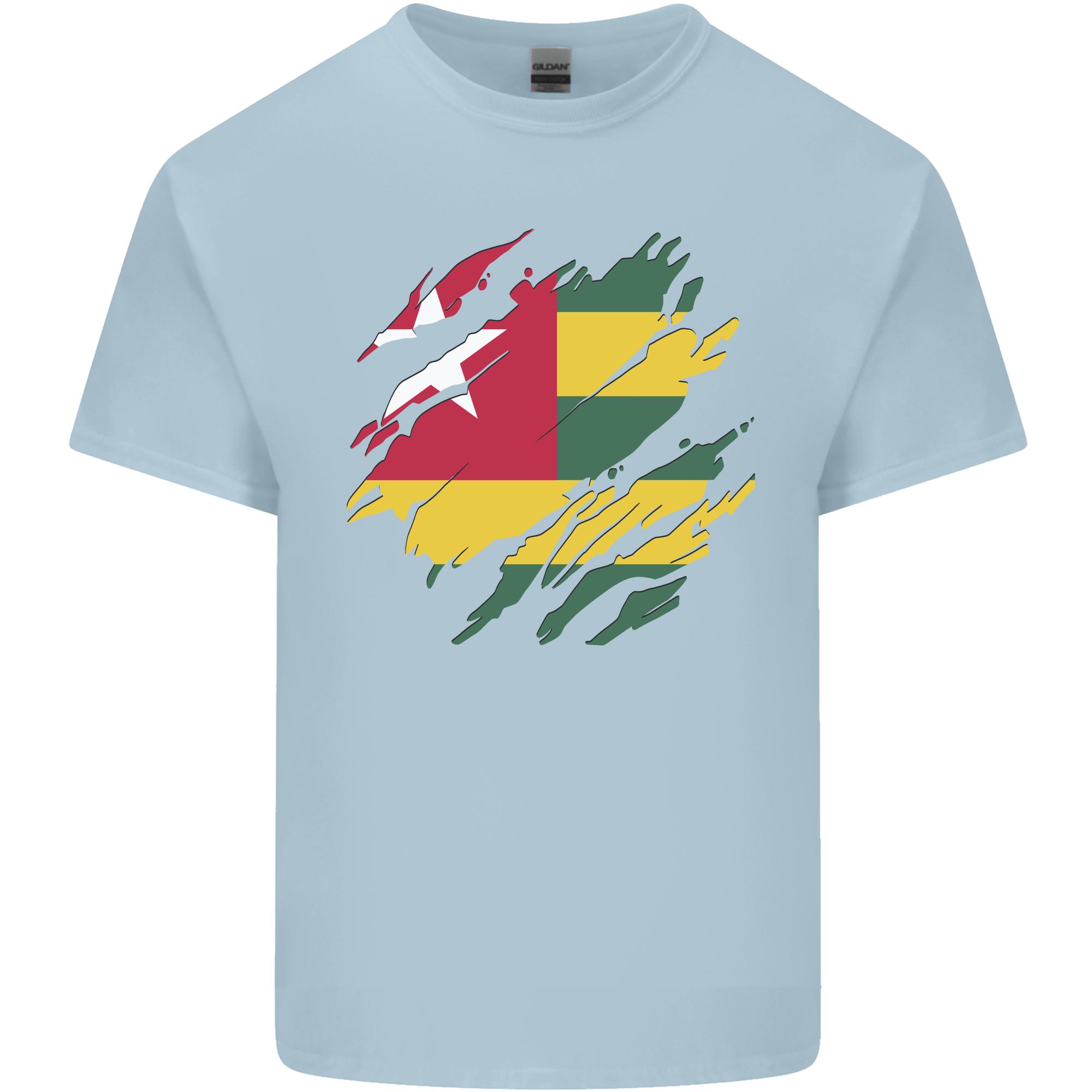 Torn Togo Flag Togolese Day Football Unisexs Light Cotton TShirt S