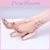 Elegant Ankle Strap Sandals With High Heels And Clear Chunky Block For Women