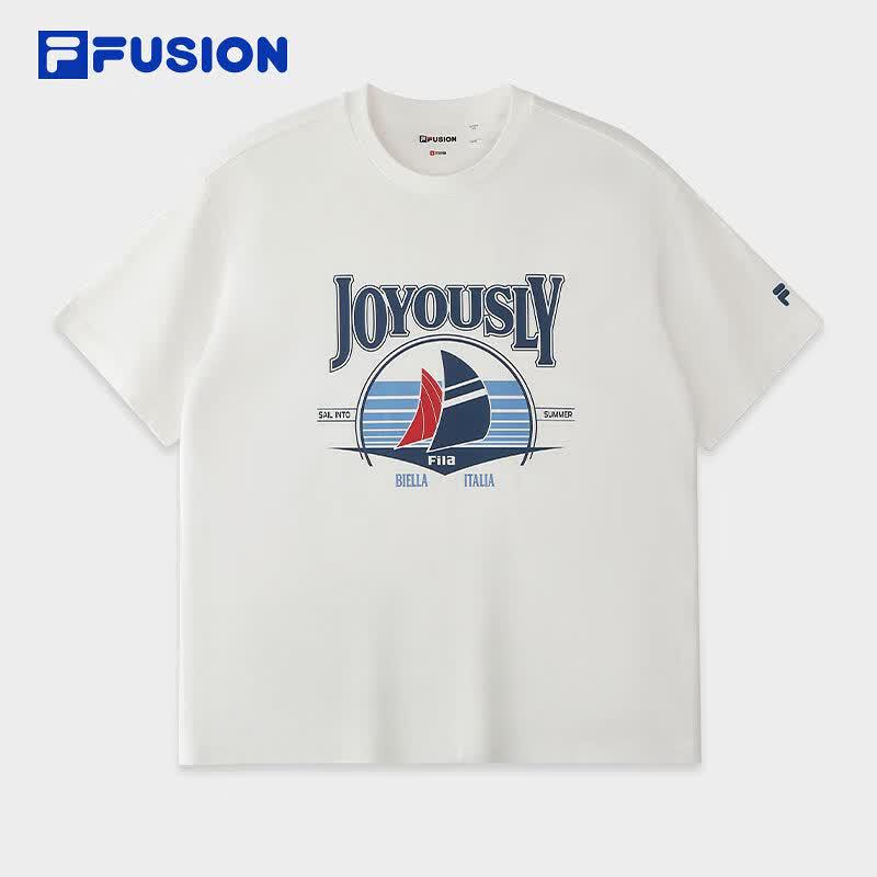 FILA FUSION Men s Loose Fit Pure Cotton Short Sleeve T-Shirt M