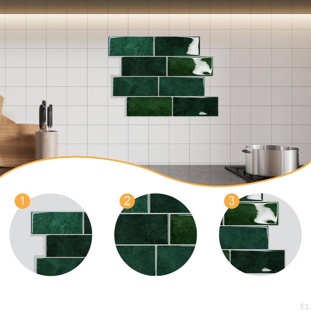 Abziehen und Aufkleben Wandfliesen Spritzschutz Aufkleber Faux Keramik Panel für Schlafzimmer