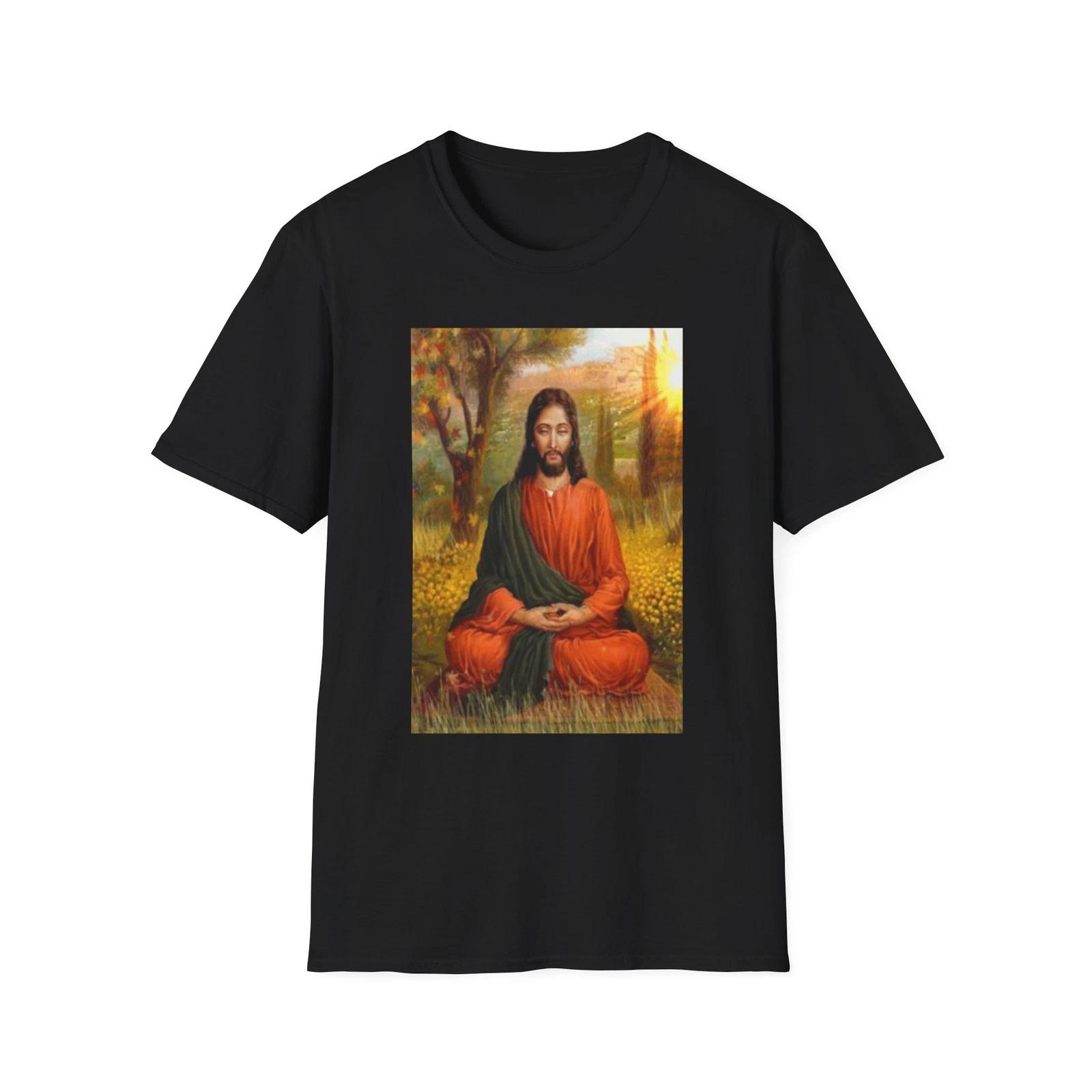 Jesus Christ Meditation At Prayer T-Shirt Christian Gift Tee 3XL