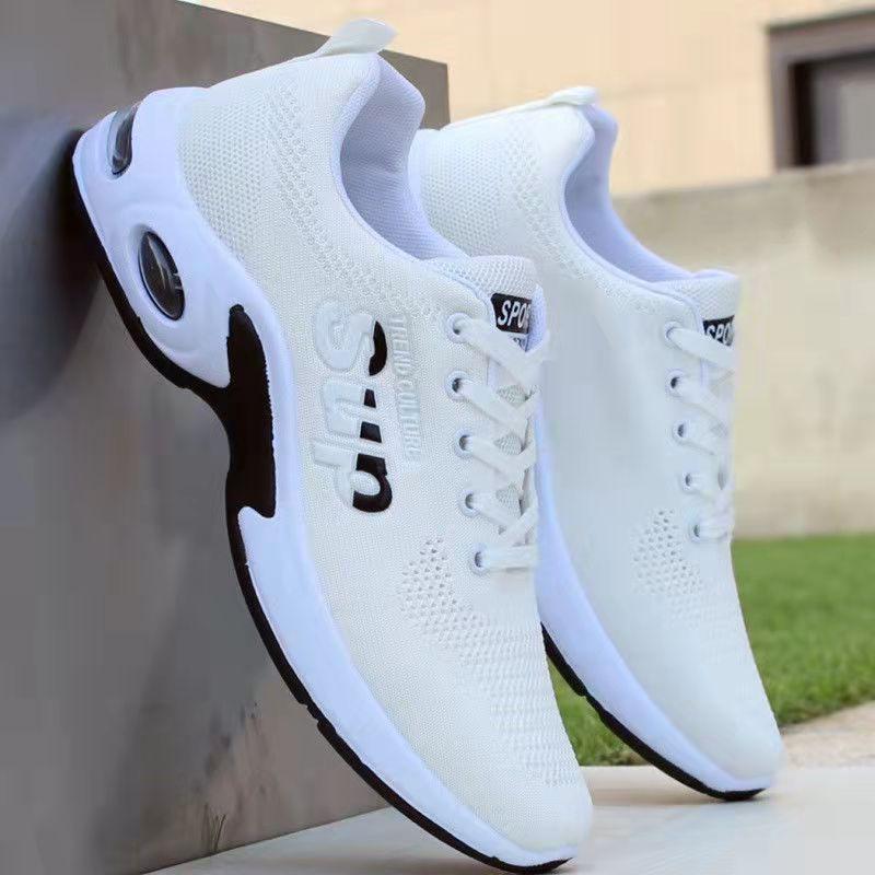 Sneakers men's autumn fly-woven mesh lightweight casual shoes outdoor daily low-top men's shoes comfortable autumn new models