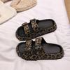 Sandales Claquettes de Plage avec Brides à Boucle Réglable Semelle Épaisse Confortables Sandales à Enfiler d'Été pour l'Extérieur pour Femmes et Hommes