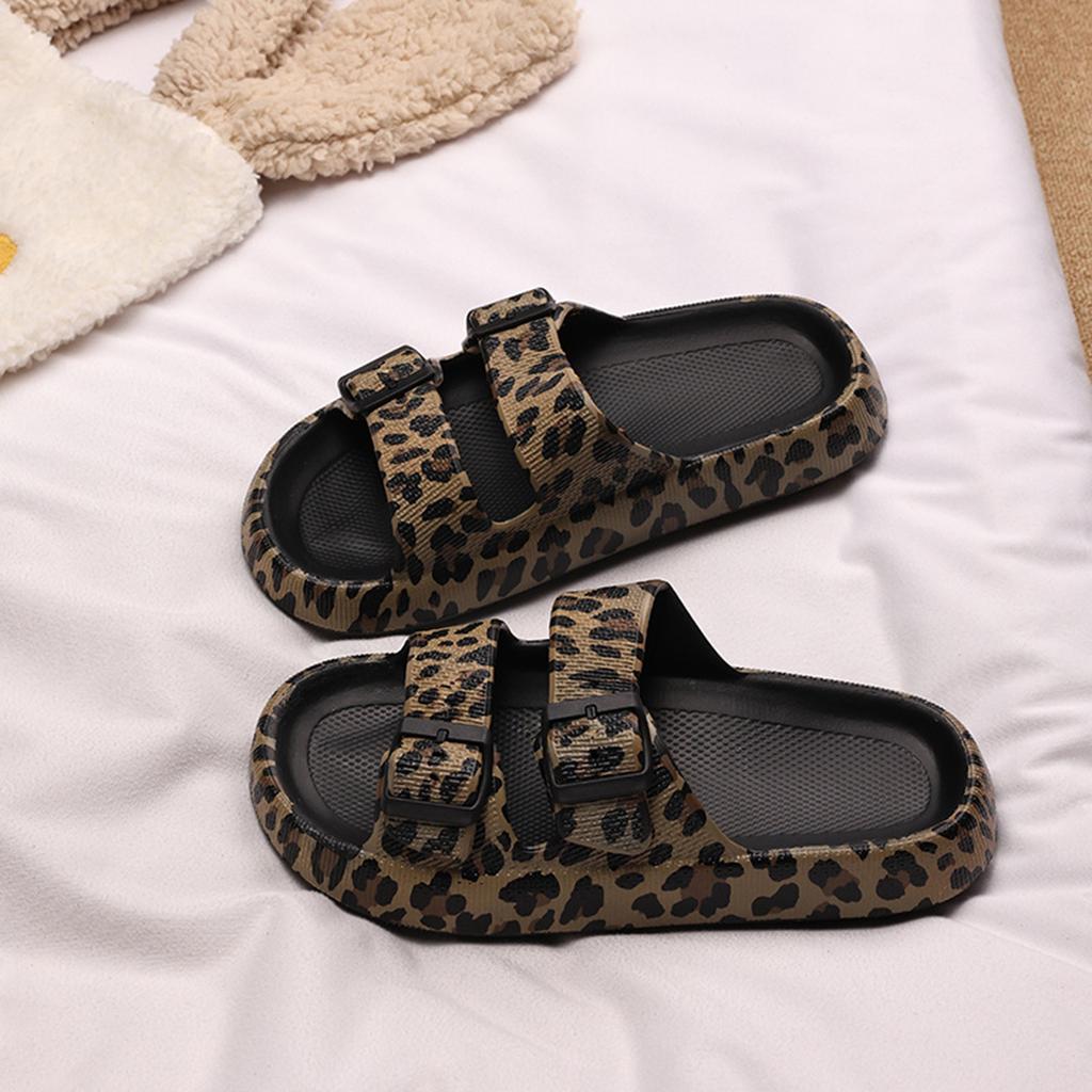 Beach Slide Sandals with Adjustable Buckle Straps Thick Sole Comfortable Outdoor Summer Slip On Sandals for Women and Men